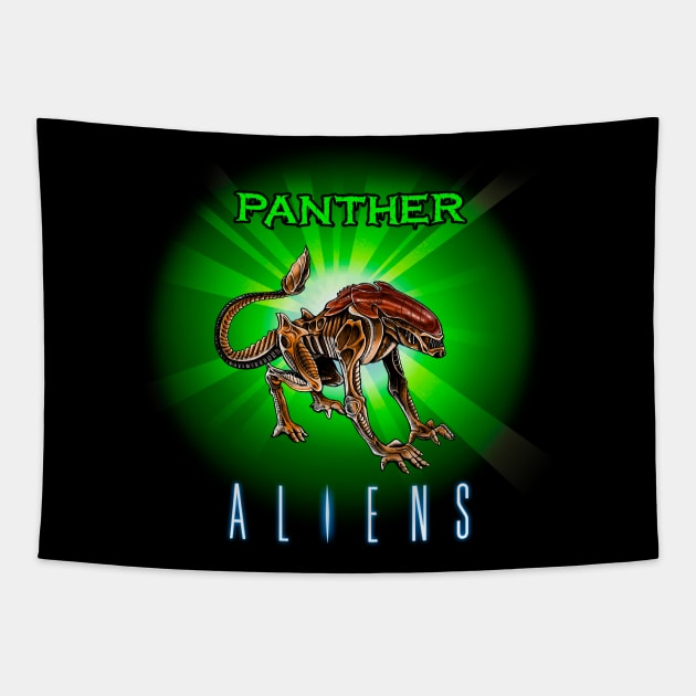 Panther Alien Tapestry by Ale_jediknigth