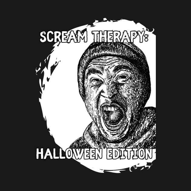 Scream Therapy Halloween Edition Graphic Design by missdebi27
