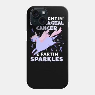 esophageal cancer funny unicorn farting sparkles Phone Case