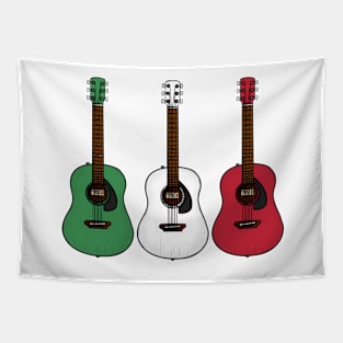 Acoustic Guitar Italian Flag Guitarist Musician Italy Tapestry