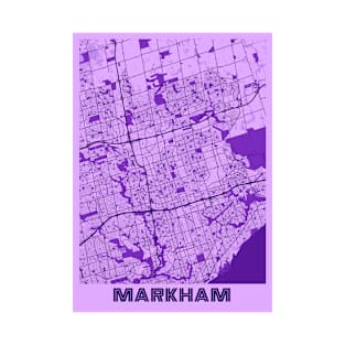 Markham - Canada Lavender City Map T-Shirt