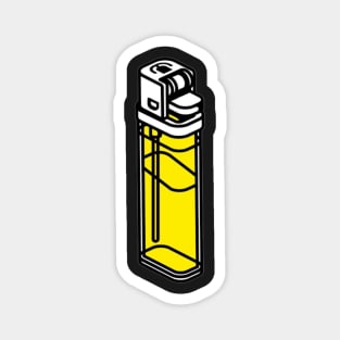 Yellow bic lighter - Digital drawing - Colour Magnet