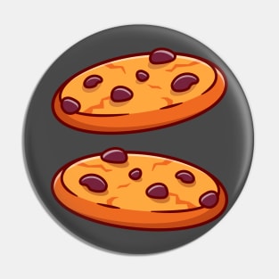 Chocolate Cookies Cartoon Illustration Pin