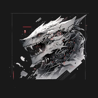 Mecha Tier Tiger Wolf Fuchs Drache Cyborg T-Shirt