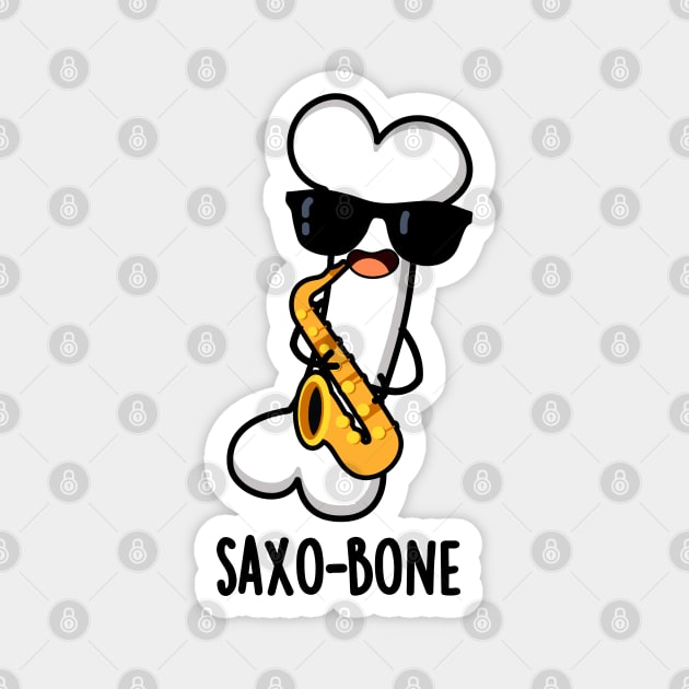 Saxo-bone Funny Bone Music Instrument Pun Magnet by punnybone