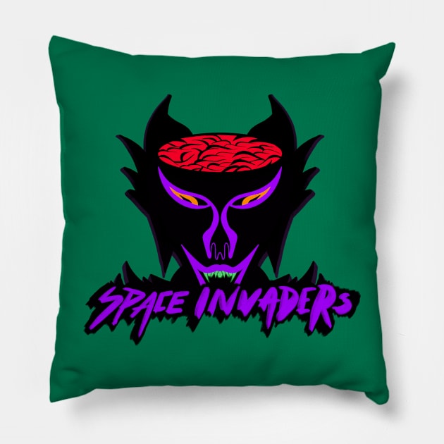 Space Invaders Pillow by Brains