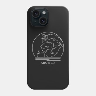 Sushi Go Minimalist Line Drawing - Board Game Inspired Graphic - Tabletop Gaming  - BGG Phone Case