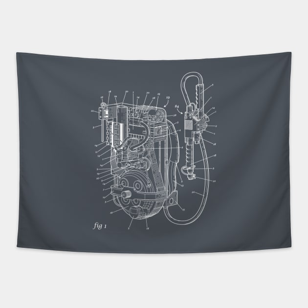 Proton Pack Patent Tapestry by Tim Anderson