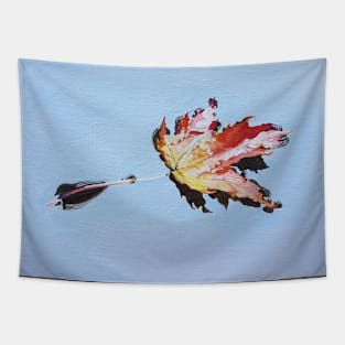 Back Floats - autumn maple leaf painting Tapestry