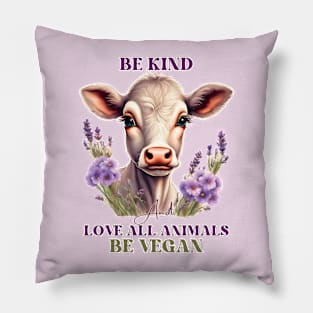 Vegan Be Kind Cow Pillow