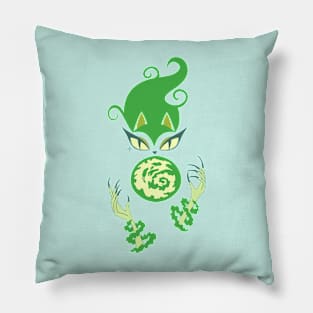 Witchy Kitty Crystal Ball Color Pillow