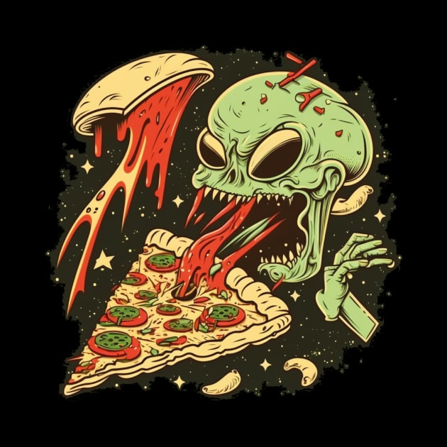 Alien Pizza by rocknerd