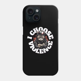 I Choose Violence Streetfighter Cat Funny Phone Case