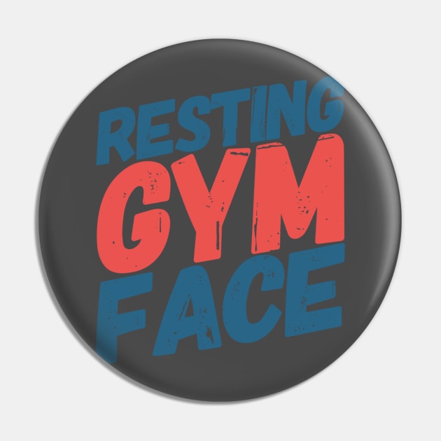 Resting Gym Face Pin by HolisticFabric