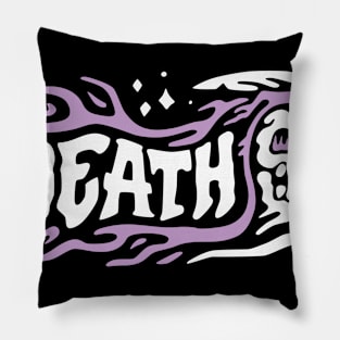 Death Text Cartoon Pillow