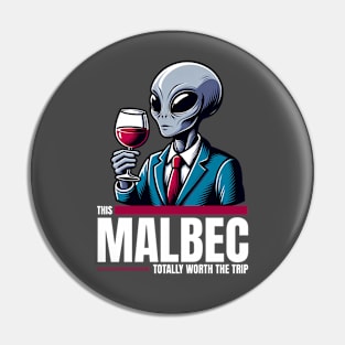 Worth the Trip - Alien with Wine Pin