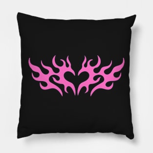 pink y2k heart tramp stamp Pillow