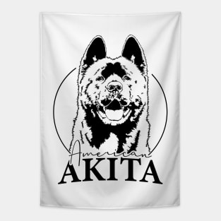 Funny Proud American Akita dog portrait gift Tapestry