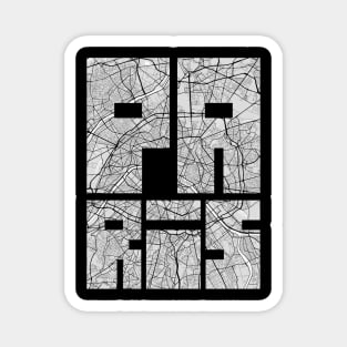 Paris, France City Map Typography - Light Magnet