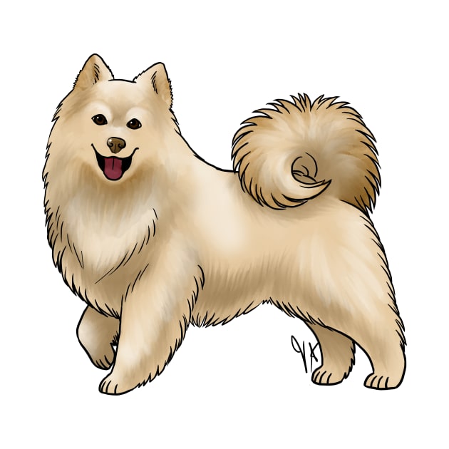 Dog - Finnish Lapphund - Cream by Jen's Dogs Custom Gifts and Designs