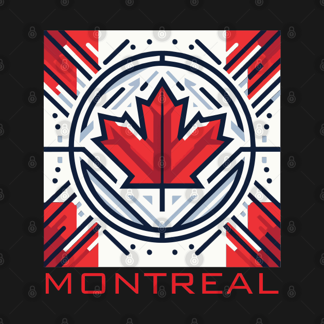 Montreal Quebec Canada Flag by Heartsake