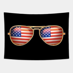 Sunglasses Patriotic USA Flag Tapestry