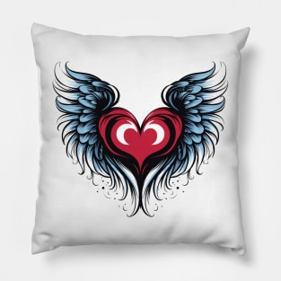 Heart With Wings 3 Pillow