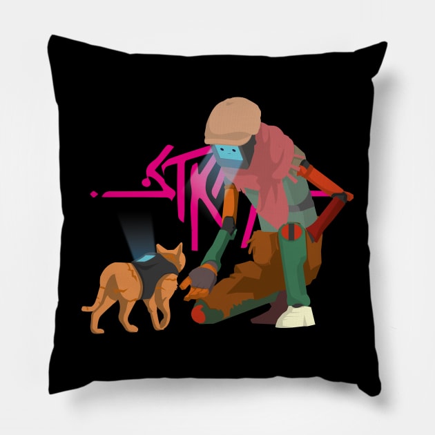 Stray Cat Pillow by Rendigart