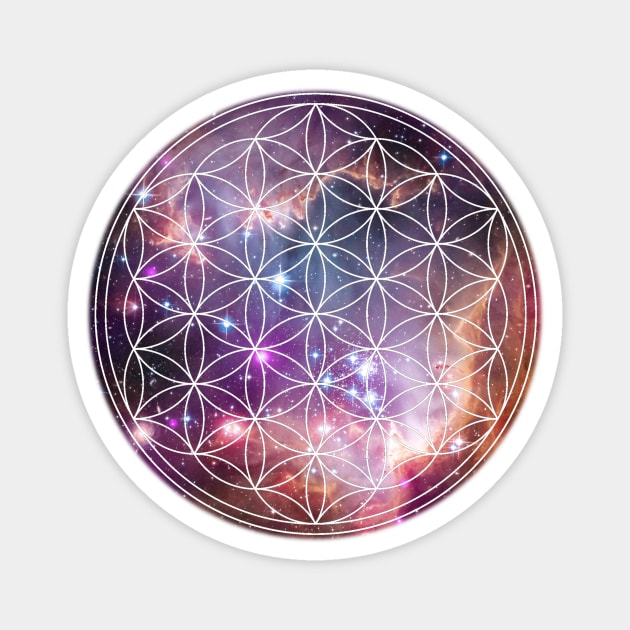 Flower of Life Nebula Stars Magnet by Bluepress