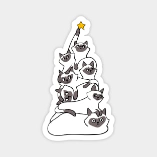 Christmas Tree Siamese Cat Magnet