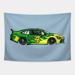 Green Racecar #4 Tapestry