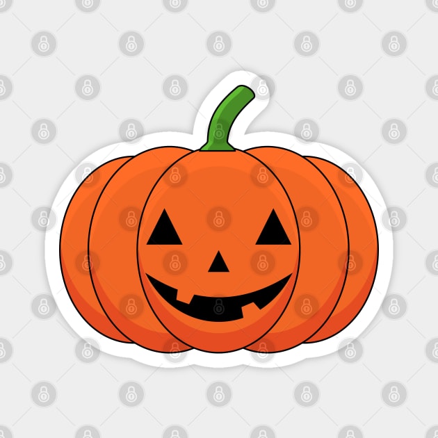 Jack-O'-Lantern Pumpkin Halloween Magnet by BirdAtWork