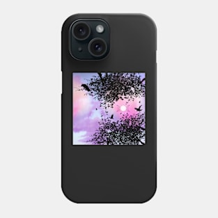 Raven Tree triple moon Phone Case