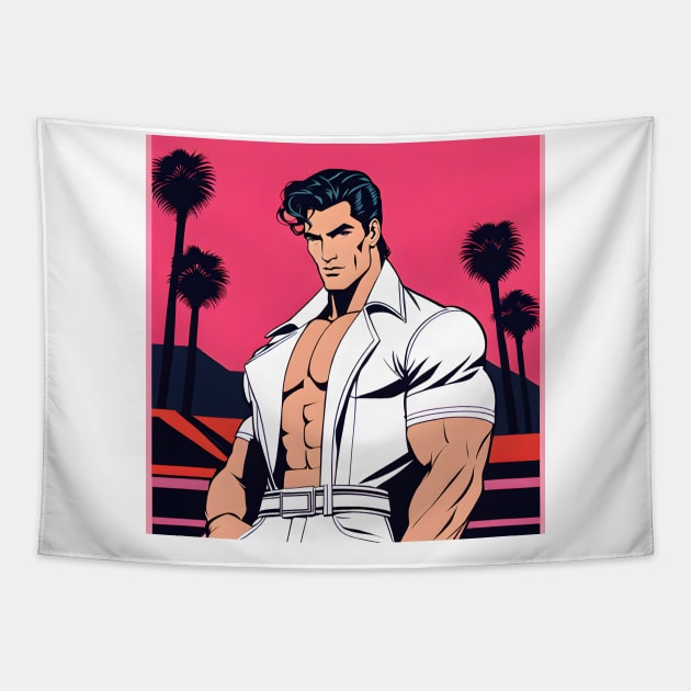 JOCK STUD 80s Nagel Style Tapestry by SNAustralia