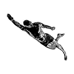 Swimmer Diving in Water T-Shirt