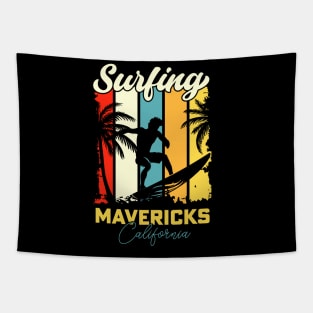 Surfing | Mavericks, California Tapestry