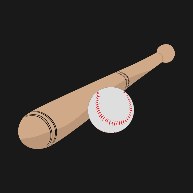 Baseball Bat Ball Clipart Stickers by VectorPB