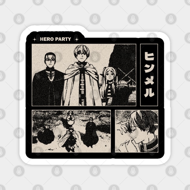 Hero Party Gloomy Halftone Fanart Design Magnet by Gloomeeey