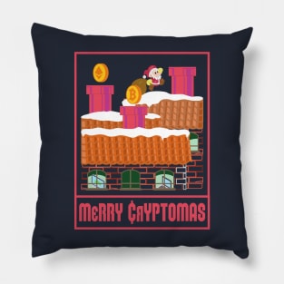 Merry Cryptomas - Christmas Is Approaching Santa Pillow