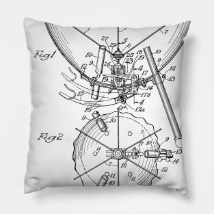 Kettle Drum and Timpani Vintage Patent Hand Drawing Pillow