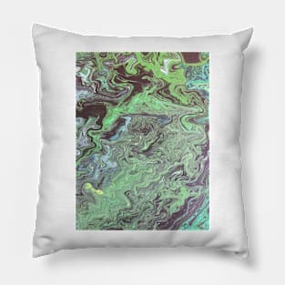 Abstract in Green VI Pillow