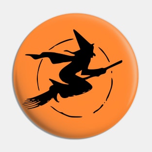 Witch Silhouette Pin