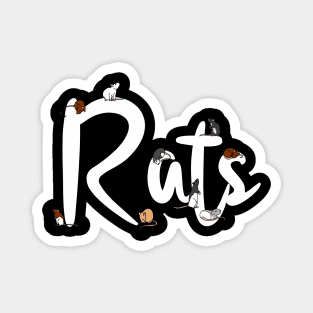 Pet Rats Lettering Magnet