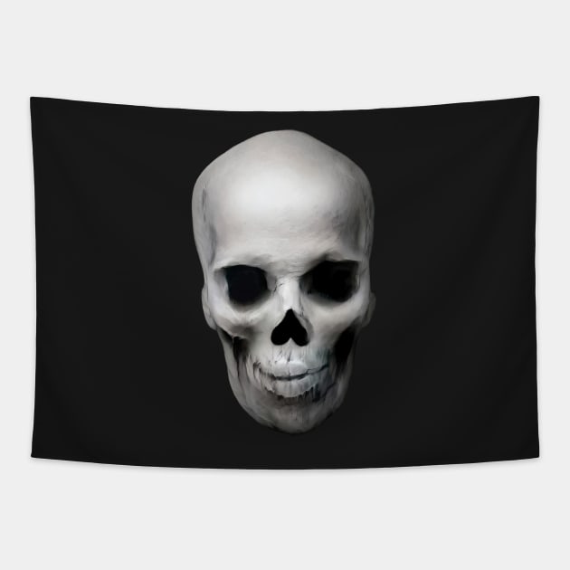 Skin merged Realistic Skull Tapestry by amithachapa