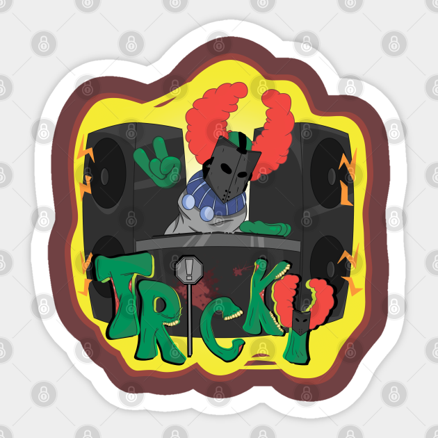 Tricky Fnf Mod Character Graffiti Fnf Tricky Sticker Teepublic