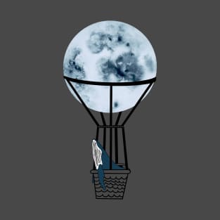 Whale Moon Design T-Shirt