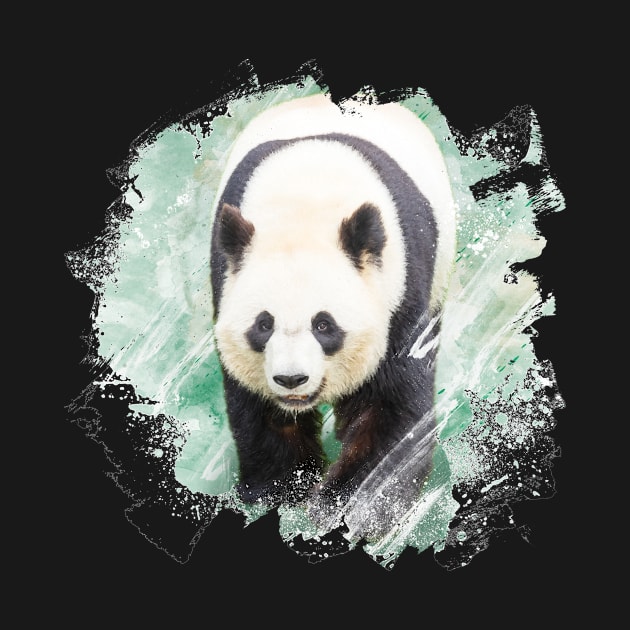 Panda Bear Bamboo Wildlife Animal Nature Forest Watercolor by Cubebox