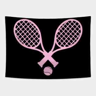 Tennis Rackets Pink Tapestry