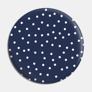 Blue and white snow pattern. Minimalist Christmas pattern. Calm falling snowflakes trendy pattern in minimalistic style. Pin