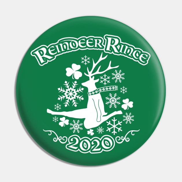 Reindeer Rince Holiday Feis Pin by roseandshamrock